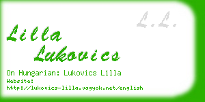 lilla lukovics business card